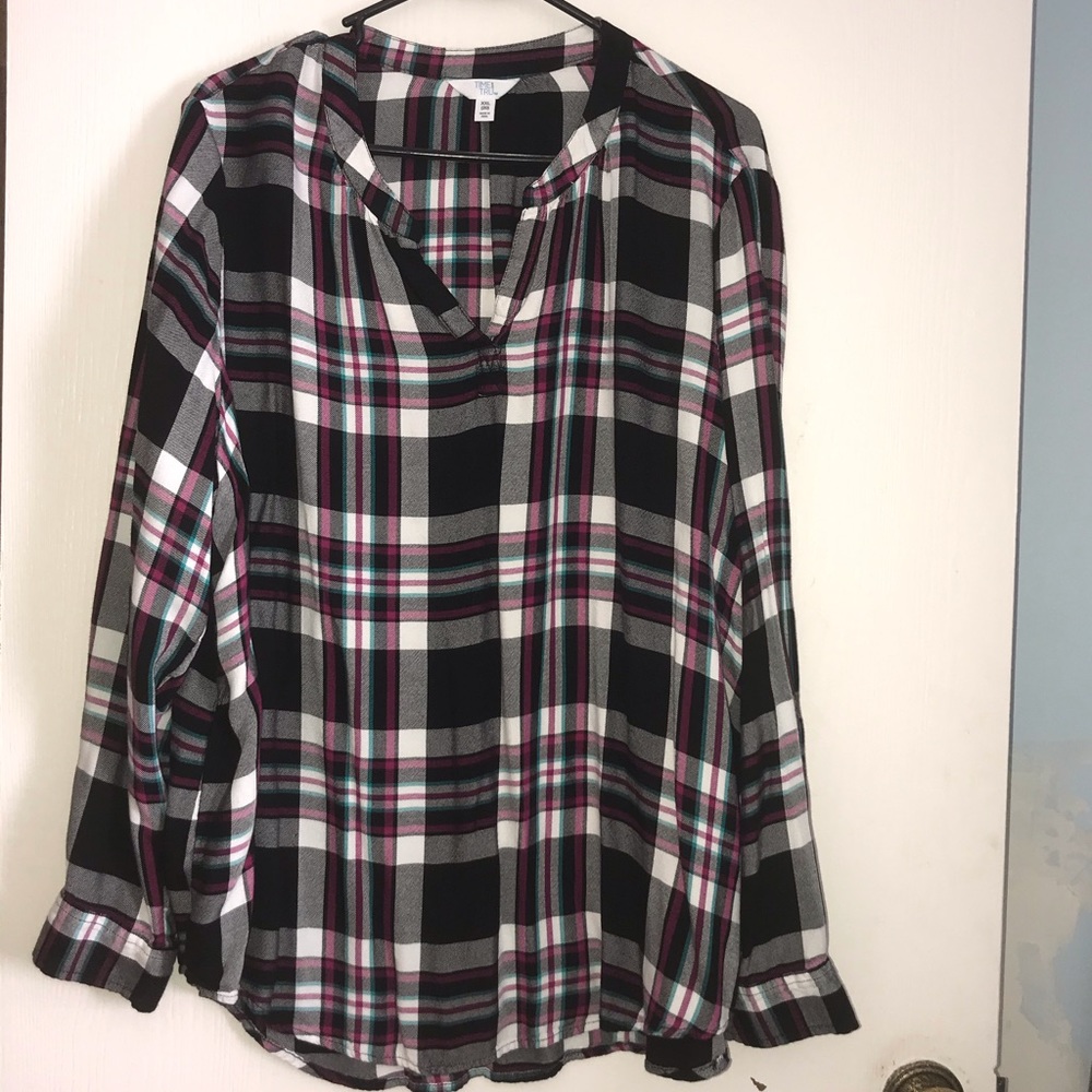 XXL 20 plaid pink and black